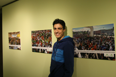 Joel González, a l'exposició de la Trailwalker 2013 del Museu Olímpic